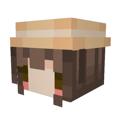 min_2x Minecraft avatar head, 3D render