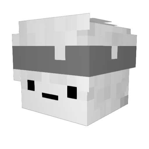 min_av Minecraft avatar head, 3D render