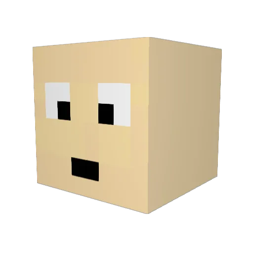 min_jya Minecraft avatar head, 3D render