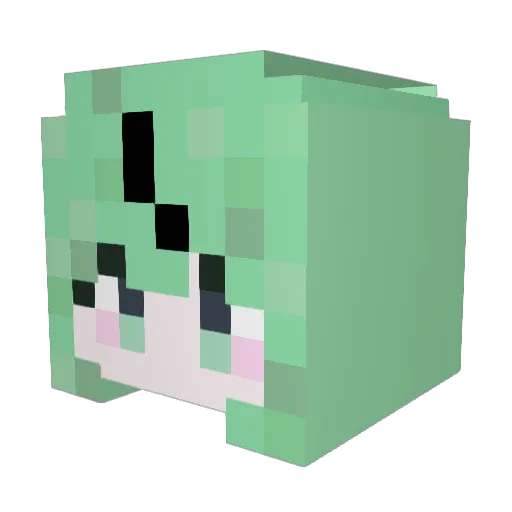 mina0719 Minecraft avatar head, 3D render