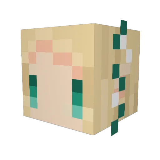 mina725 Minecraft avatar head, 3D render