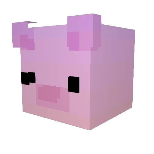 mina_3 Minecraft avatar head, 3D render