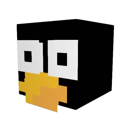 minaccc Minecraft avatar head, 3D render