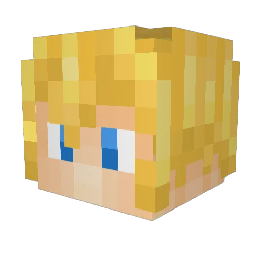 minajacraft Minecraft avatar head, 3D render