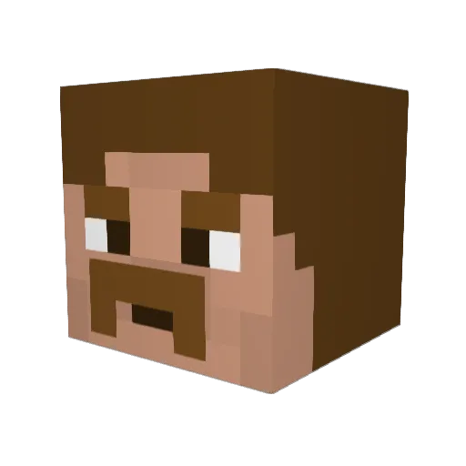 minak Minecraft avatar head, 3D render