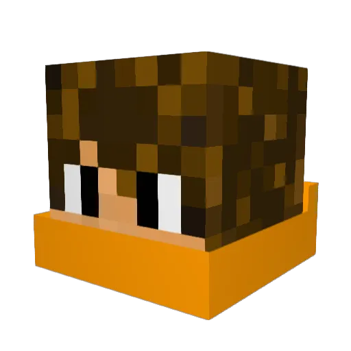 minakenty Minecraft avatar head, 3D render