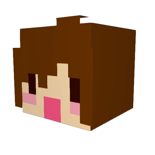 minaminamin Minecraft avatar head, 3D render