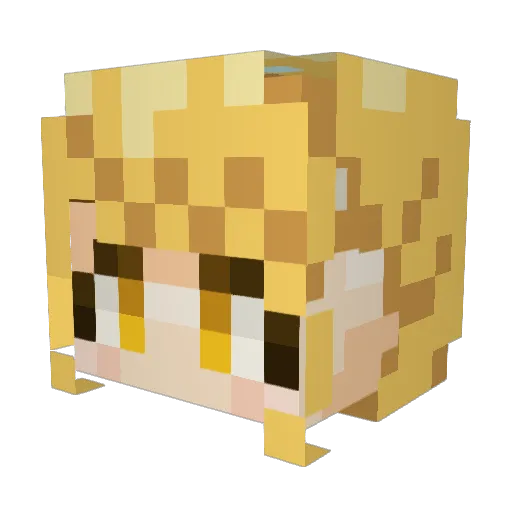 minaminohamu Minecraft avatar head, 3D render