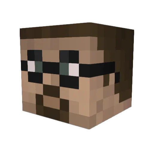 minamoto Minecraft avatar head, 3D render
