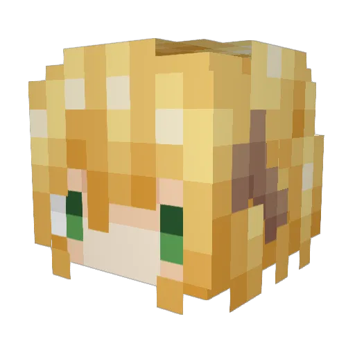 minase_ccsk Minecraft avatar head, 3D render