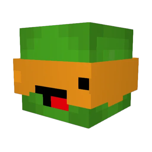 minashark Minecraft avatar head, 3D render