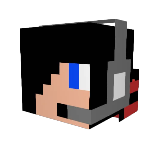 minato09 Minecraft avatar head, 3D render