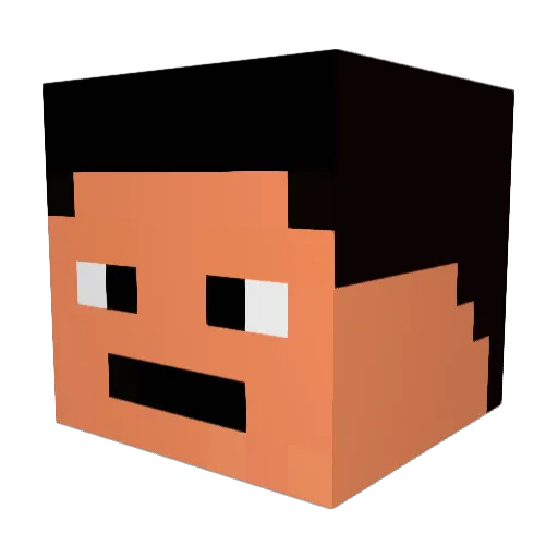 minato2546 Minecraft avatar head, 3D render
