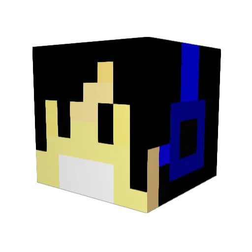minato890 Minecraft avatar head, 3D render