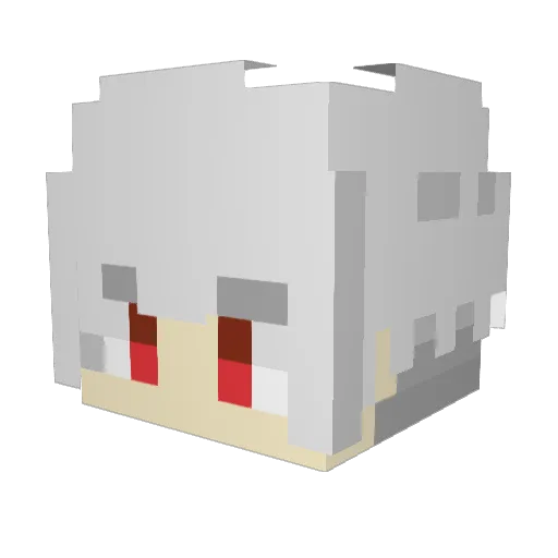 minato_m Minecraft avatar head, 3D render