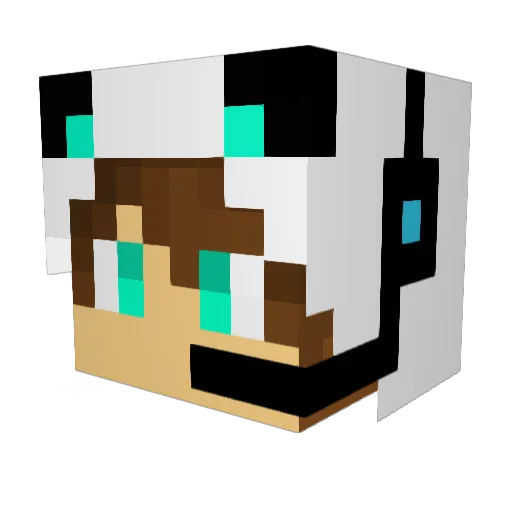 mincaf Minecraft avatar head, 3D render