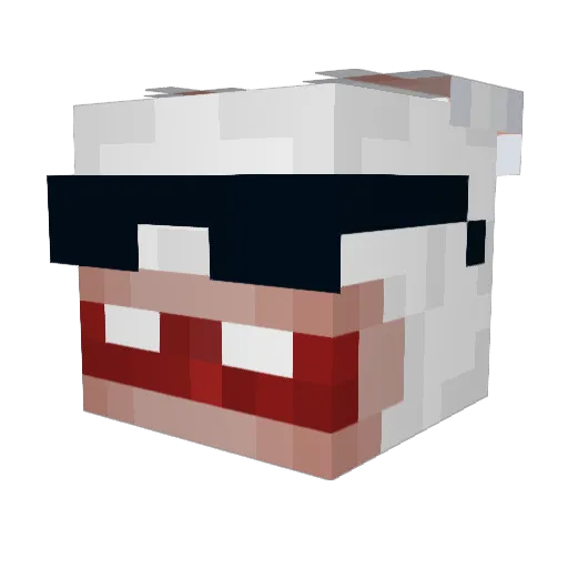minccraftHD Minecraft avatar head, 3D render