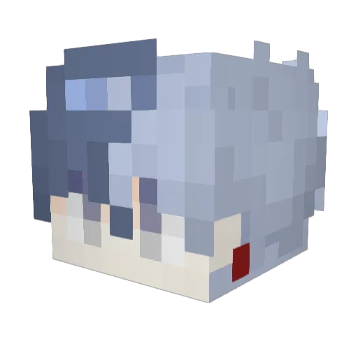 minchame Minecraft avatar head, 3D render