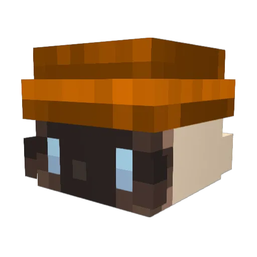 minchazo Minecraft avatar head, 3D render