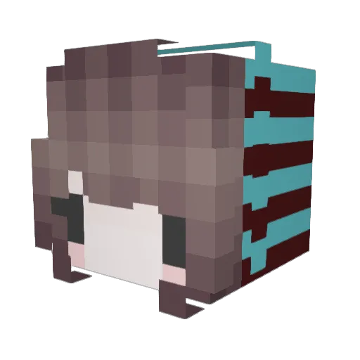 minchily Minecraft avatar head, 3D render