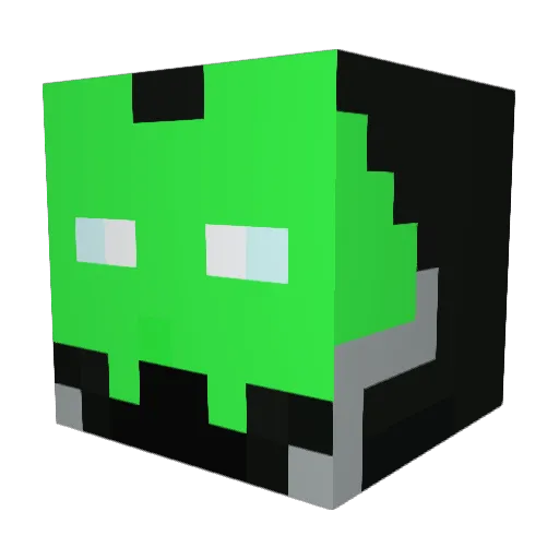 mincrafmed Minecraft avatar head, 3D render
