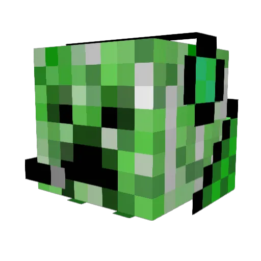 mincraftlaser Minecraft avatar head, 3D render