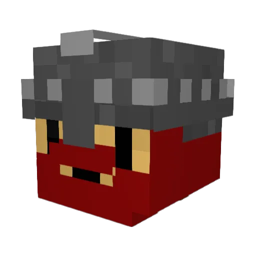 mincrud Minecraft avatar head, 3D render