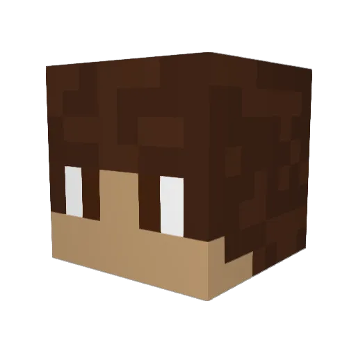 mindash Minecraft avatar head, 3D render