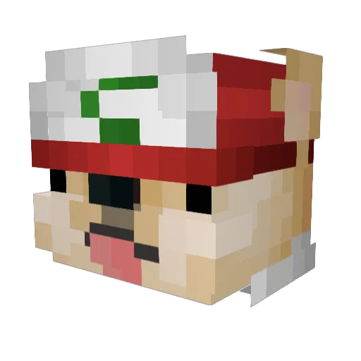 mindcodes Minecraft avatar head, 3D render