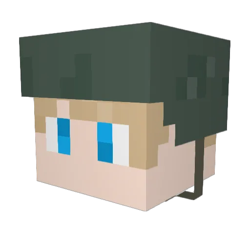 mindcosy Minecraft avatar head, 3D render