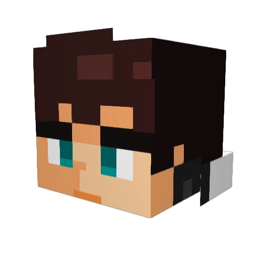 mindcrafternyc Minecraft avatar head, 3D render