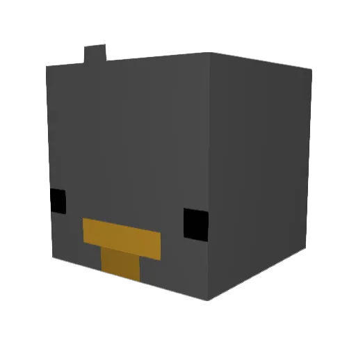 minddun Minecraft avatar head, 3D render