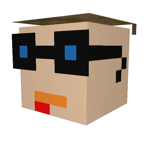 minder3619 Minecraft avatar head, 3D render
