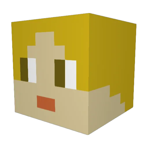 mindfeederAMS Minecraft avatar head, 3D render