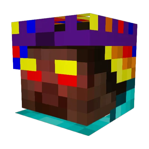 mindingman Minecraft avatar head, 3D render