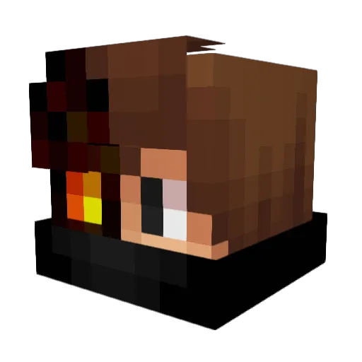 mindknight Minecraft avatar head, 3D render