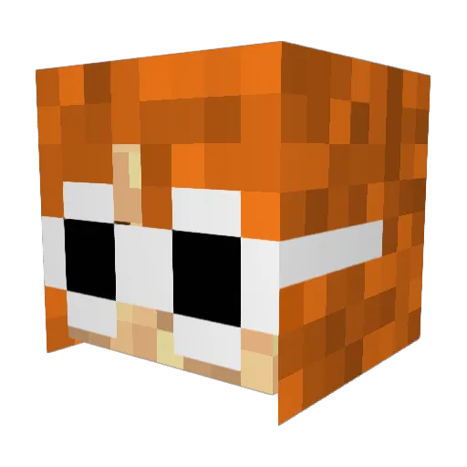 mindofbfox Minecraft avatar head, 3D render