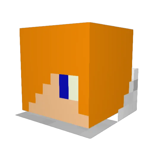 mindryan Minecraft avatar head, 3D render