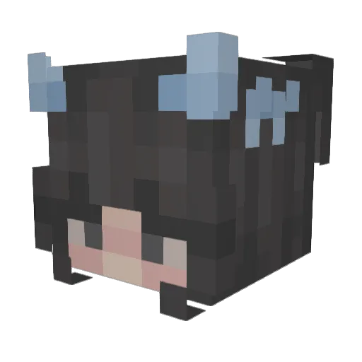 mindyique Minecraft avatar head, 3D render