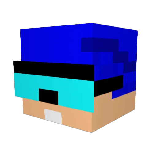 mine083 Minecraft avatar head, 3D render