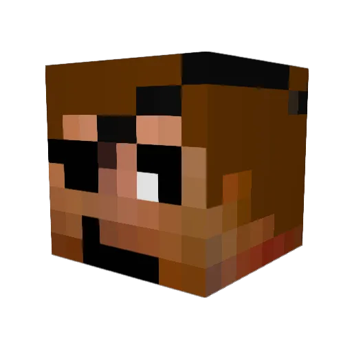 mine123947 Minecraft avatar head, 3D render