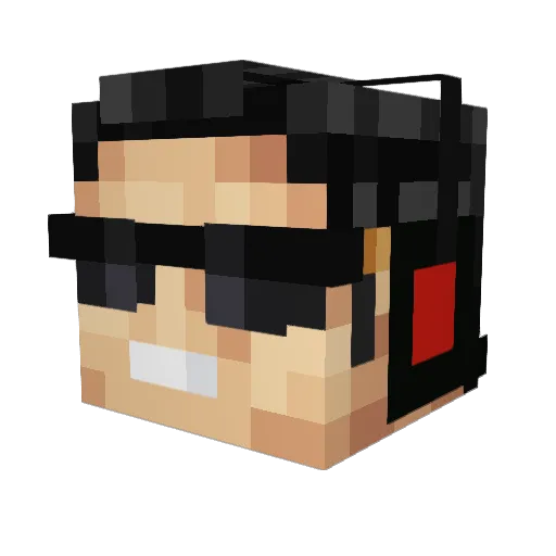 mine5king Minecraft avatar head, 3D render