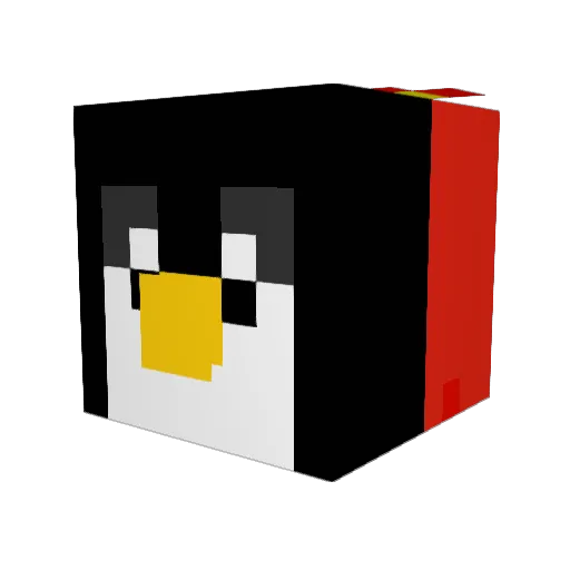 mine_craft_pro_ Minecraft avatar head, 3D render