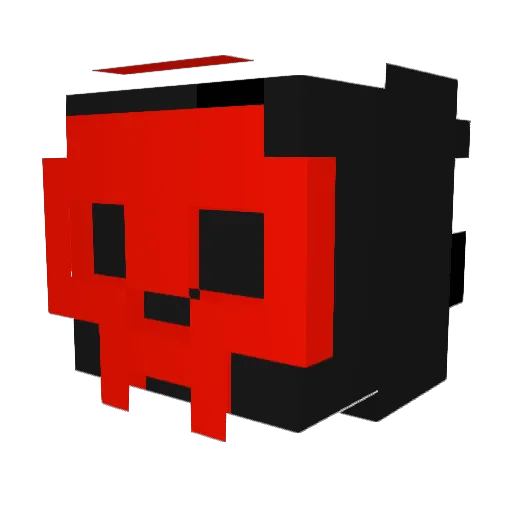 mine_help_ Minecraft avatar head, 3D render