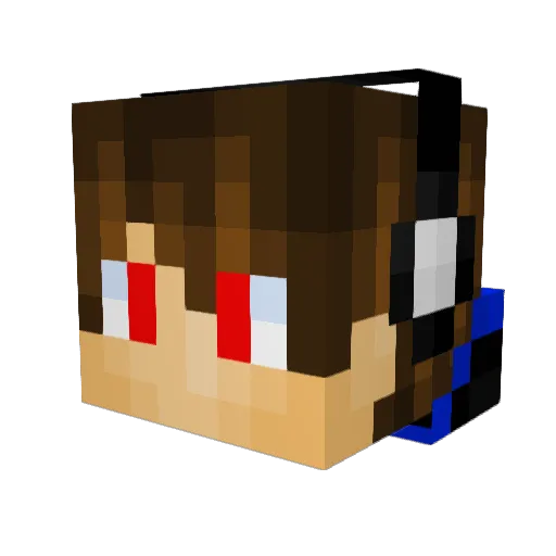 mine_kraftwerx Minecraft avatar head, 3D render