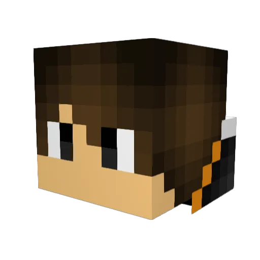 mine_shark Minecraft avatar head, 3D render