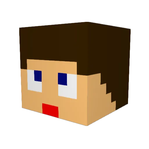mineablecrafter Minecraft avatar head, 3D render