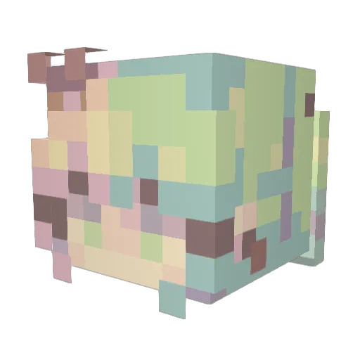 mineanine Minecraft avatar head, 3D render