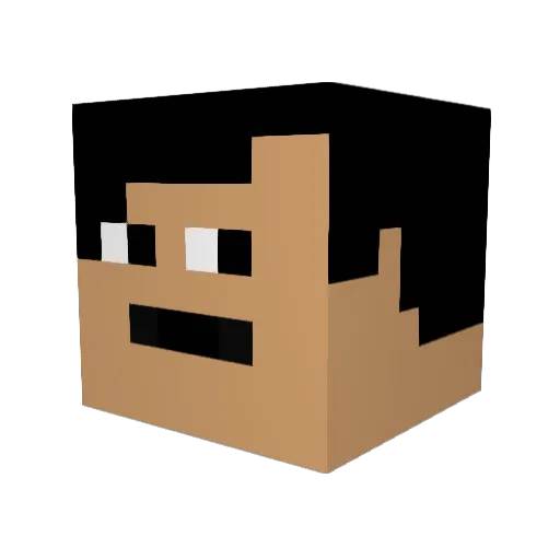 minebad Minecraft avatar head, 3D render