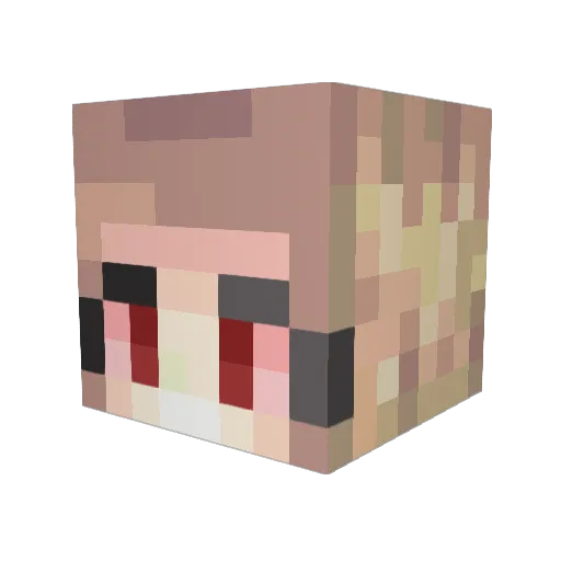 mineboy1000000 Minecraft avatar head, 3D render